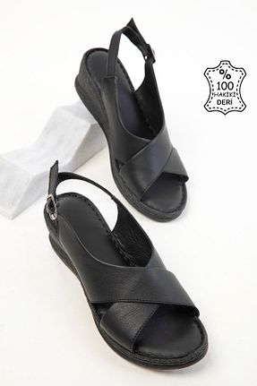 صندل مشکی زنانه پاشنه تخت SOHO - کد 925981570