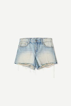 شلوارک و برمودا آبی زنانه اسلیم Bershka - کد 928032232