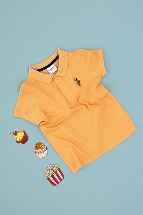 پولوشرت قهوه ای بچه گانه پنبه ای U.S. Polo Assn. - کد 928046995