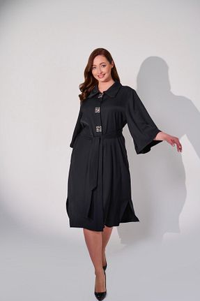 لباس سایز بزرگ مشکی زنانه ویسکون DE WHITES - کد 928229128