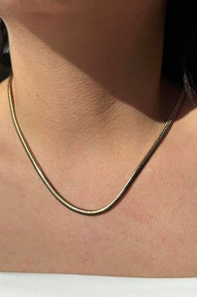 گردنبند استیل ( فولاد ) زرد زنانه استیل (فولاد) Takıştır - کد 928067674
