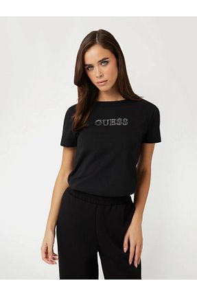 تیشرت مشکی زنانه رگولار Guess - کد 795396720