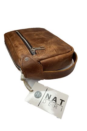 کیف دستی قهوه ای مردانه سایز متوسط natderi - کد 928054443