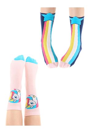 جوراب آبی بچه گانه پنبه ای Denokids - کد 344043895
