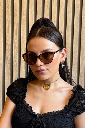 عینک آفتابی قهوه ای زنانه UV400 By Harmony - کد 46248876