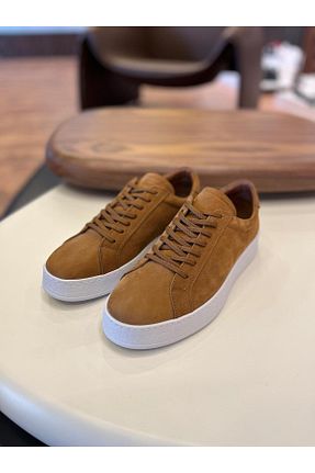 کفش اسنیکر بژ مردانه چرم اصل Paulo - کد 928073786