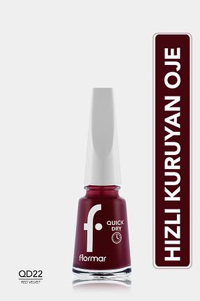 لاک ناخن زرشکی Flormar - کد 866749011