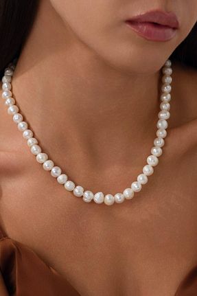 گردنبند جواهر سفید زنانه مروارید EG Jewels Atelier - کد 928097643