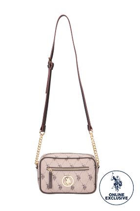 کیف پستچی قهوه ای زنانه پارچه ای U.S. Polo Assn. - کد 86671898