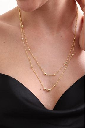 گردنبند نقره طلائی زنانه 925 عیار Silvano Jewelry - کد 928089497