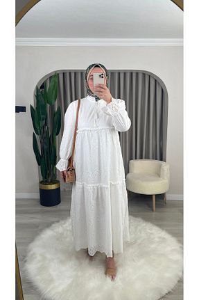 لباس سفید زنانه بافتنی DEMET - کد 928088466
