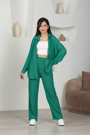 ست بالاتنه و پائین تنه سبز زنانه بافتنی Devesta Moda - کد 928089111