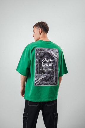 تیشرت آبی مردانه اورسایز Respire - کد 928084817