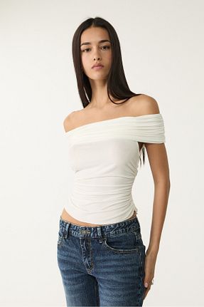 بلوز نباتی زنانه ساده Stradivarius - کد 928108281