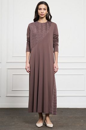 لباس حجاب قهوه ای زنانه رگولار Nuss - کد 928109366