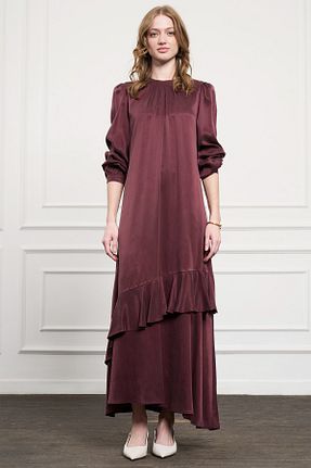 لباس حجاب زرشکی زنانه رگولار Nuss - کد 928110935