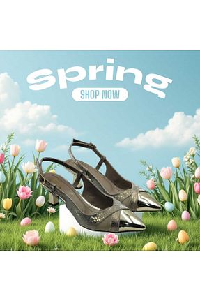 کفش مجلسی متالیک زنانه چرم مصنوعی Escarpinshoes - کد 928006191