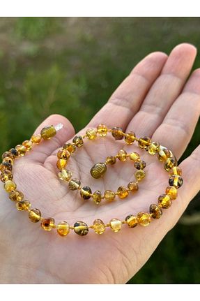 گردنبند جواهر رنگی بچه گانه سنگ طبیعی KEHRİBAREVİ EREĞLİ - کد 745981073