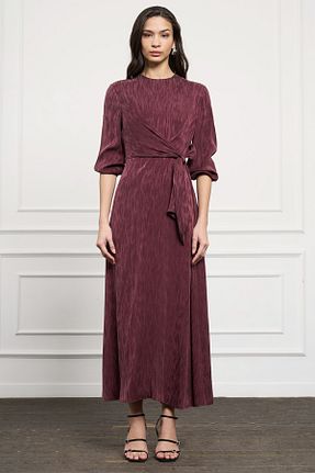لباس حجاب زرشکی زنانه رگولار Nuss - کد 928103104
