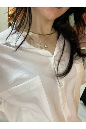 پیراهن سفید زنانه اورسایز BELİN BOUTİQUE - کد 928119590
