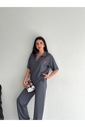 ست کرمکن اسپرت طوسی زنانه مخلوط پلی استر sportiness - کد 928319755