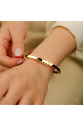 دستبند استیل (فولاد) زرد زنانه استیل (فولاد) Power Es - کد 928131251