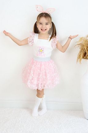 ست بالاتنه و پائین تنه صورتی بچه گانه بافتنی Mortex - کد 928320127