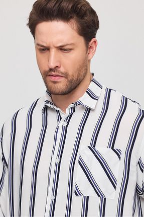 پیراهن سفید مردانه اورسایز cotside - کد 904498434