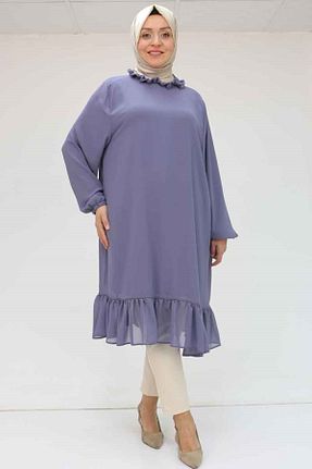 تونیک سایز بزرگ طوسی زنانه بافتنی Eslina - کد 928145055