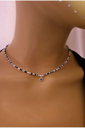گردنبند جواهر آبی زنانه منجق WONDER TOUCH - کد 928147647
