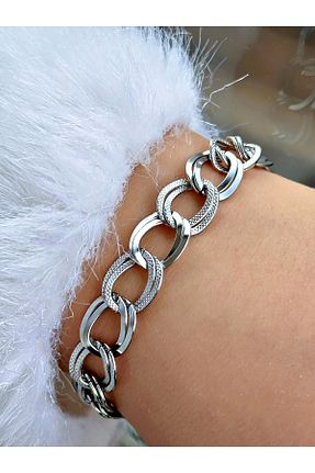 دستبند استیل (فولاد) سفید زنانه استیل ضد زنگ Tisaati - کد 928164872