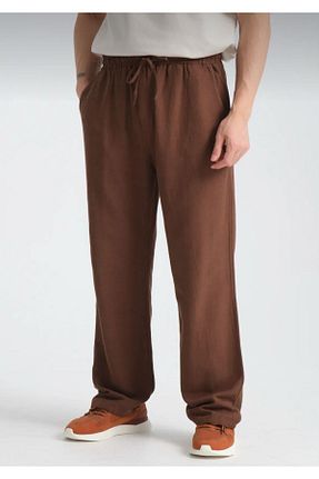 شلوار قهوه ای مردانه مخلوط کتان LC Waikiki - کد 928163968