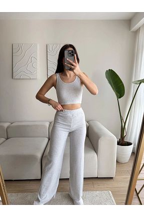 ست بالاتنه و پائین تنه رنگی زنانه بافتنی Zoom Butik - کد 928162705