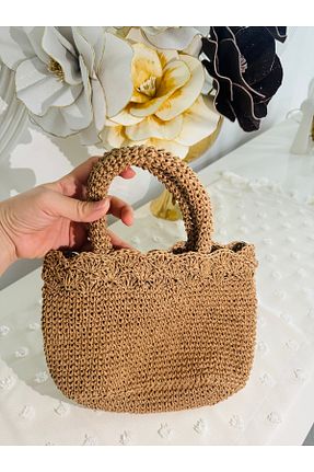 کیف دستی قهوه ای زنانه سایز متوسط Tasarım - کد 928176426