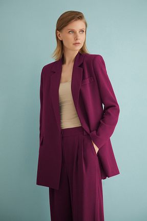 کت حجاب زرشکی زنانه Blazer Nurs - کد 928178466