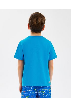 تیشرت اسپرت سرمه ای بچه گانه رگولار Skechers - کد 928428601