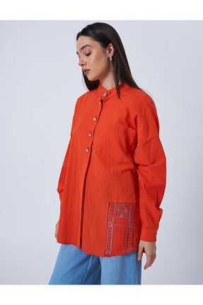 پیراهن حجاب قرمز زنانه رگولار Kayra - کد 928183306