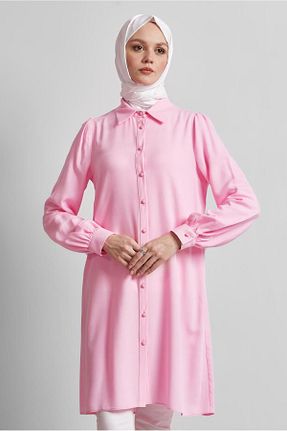 تونیک حجاب صورتی زنانه مخلوط ویسکون Alvina - کد 928186213