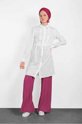 تونیک حجاب سفید زنانه %100 پنبه Alvina - کد 874939730