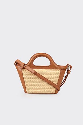 کیف دستی قهوه ای زنانه پارچه ای Elle - کد 928184777