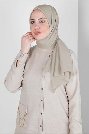 شال بژ زنانه پلی استر Alvina - کد 803864326