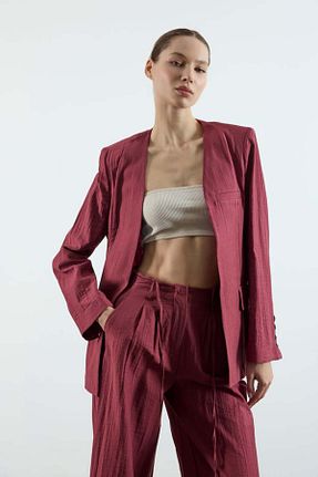 ست بالاتنه و پائین تنه زرشکی زنانه بافت athr brand - کد 928209644