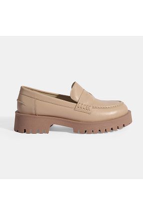 کفش لوفر بژ زنانه چرم خالص Desa - کد 928648523