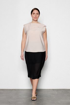 بلوز سایز بزرگ صورتی زنانه سایز بزرگ LUOKK - کد 928219054