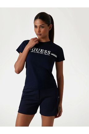 تیشرت سرمه ای زنانه رگولار Guess - کد 921645439