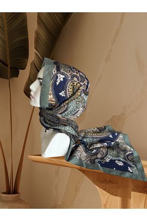 شال سبز زنانه پلی استر Aker - کد 927847001