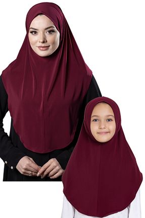 روسری زرشکی پلی استر HÜRREM BONE - کد 928233209
