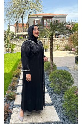 ست بالاتنه و پائین تنه حجاب مشکی زنانه رگولار Emsale - کد 928556288