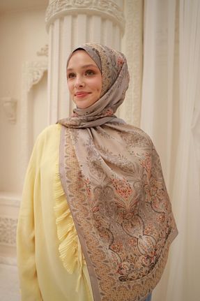 شال قهوه ای زنانه ویسکون Silk Home - کد 928278009