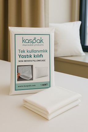 روکش بالش سفید ویسکون kaspak - کد 761191273